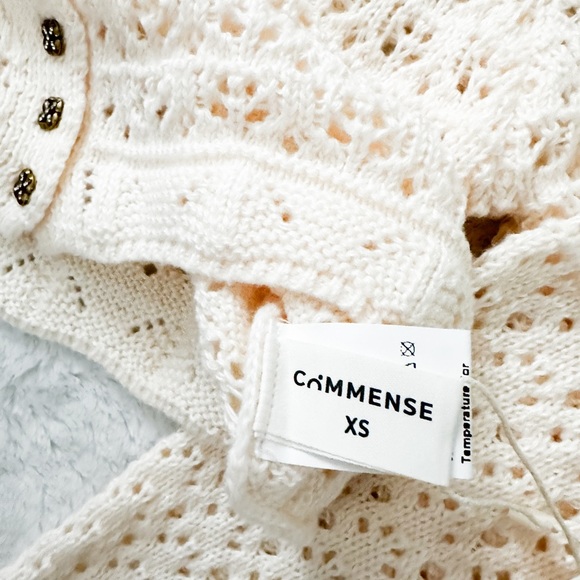 NWOT Commense Cream Knit Cardigan - Picture 7 of 11